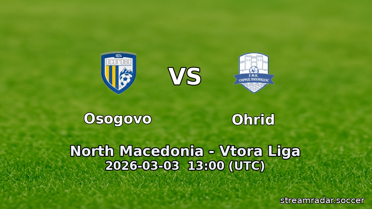 Osogovo vs Ohrid