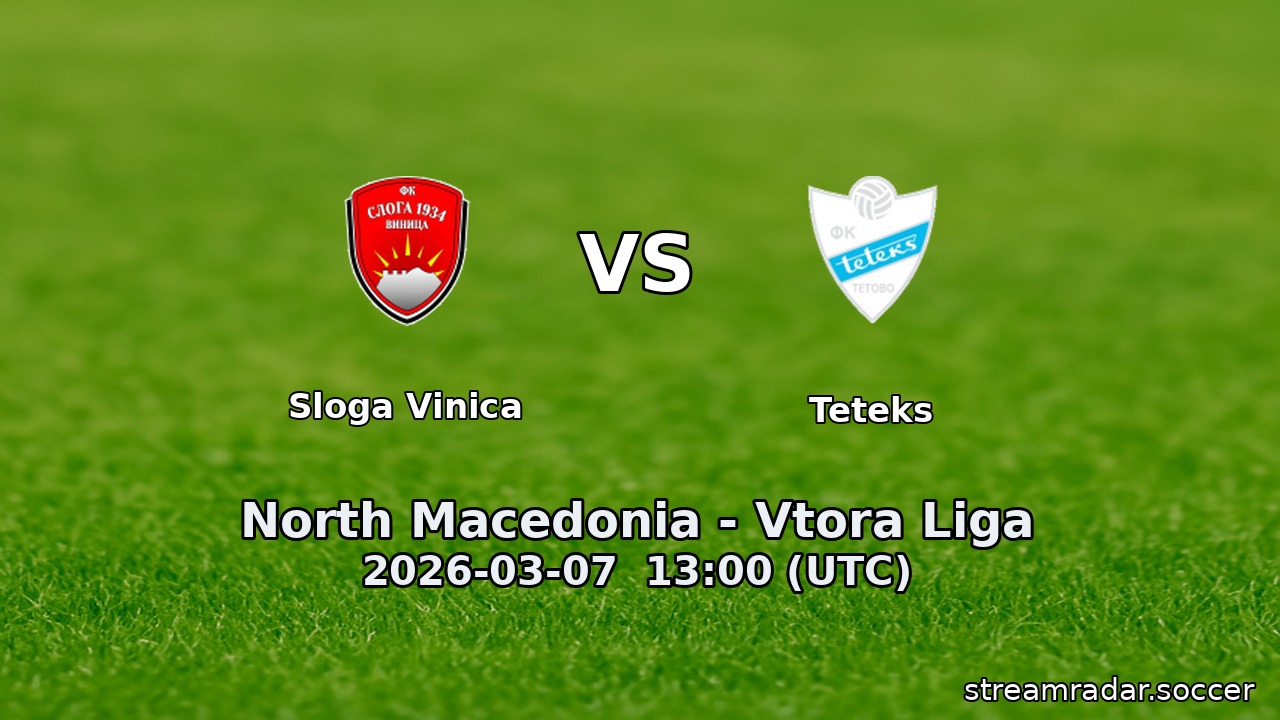 Sloga Vinica vs Teteks
