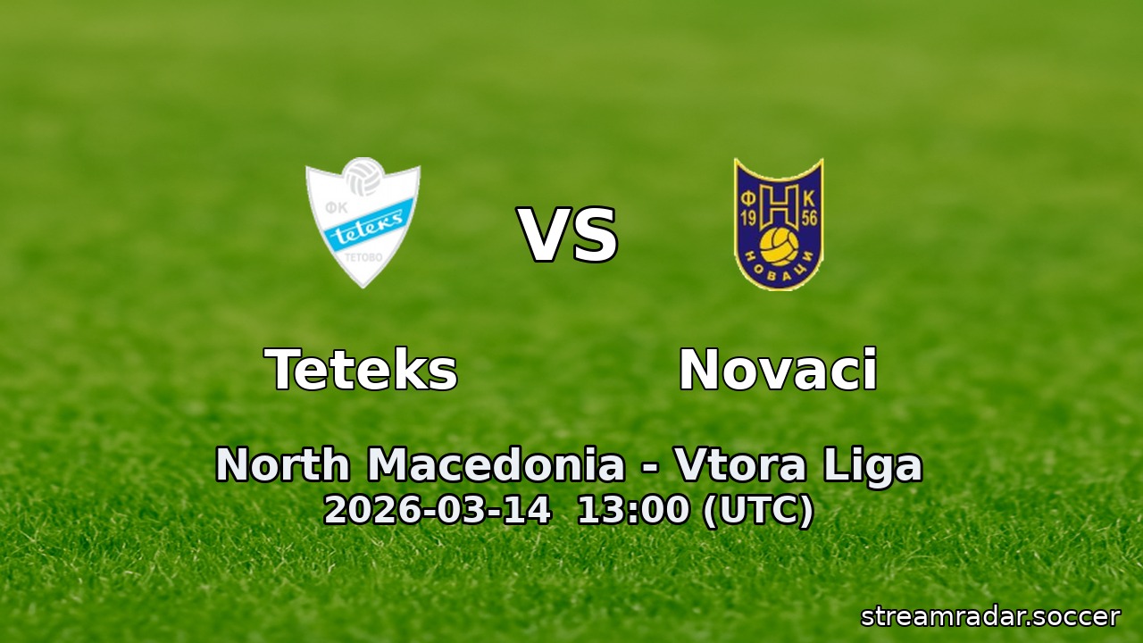 Teteks vs Novaci