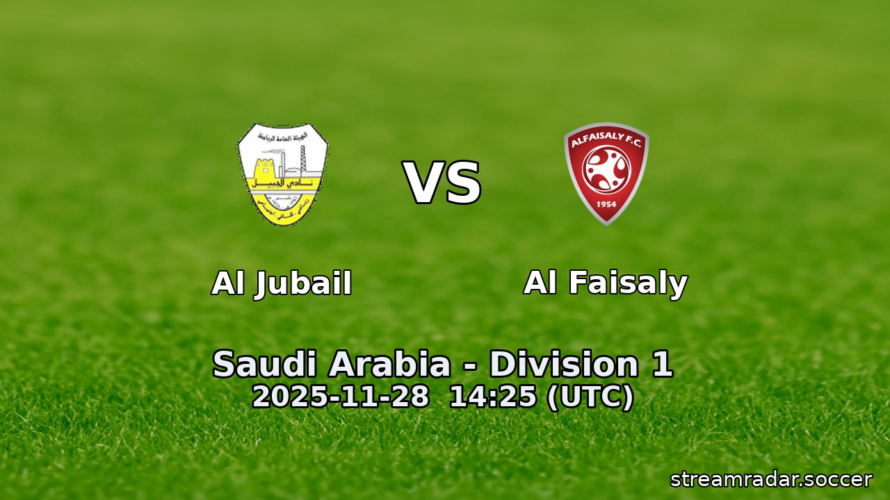 Al Jubail vs Al Faisaly