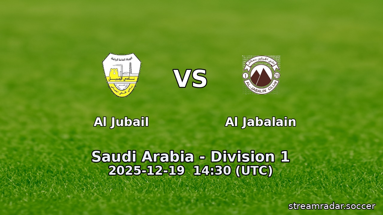 Al Jubail vs Al Jabalain