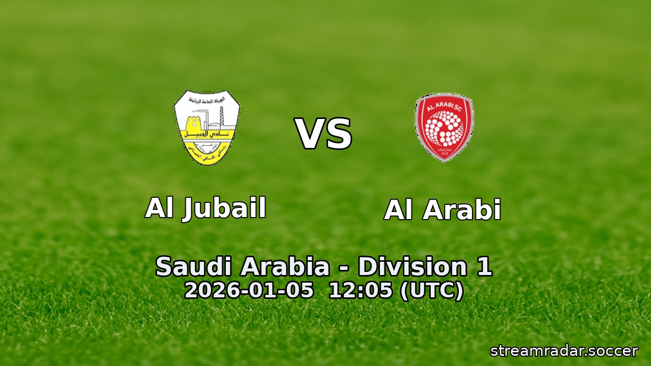 Al Jubail vs Al Arabi