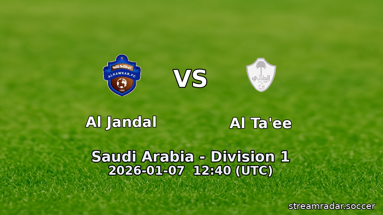 Al Jandal vs Al Ta'ee