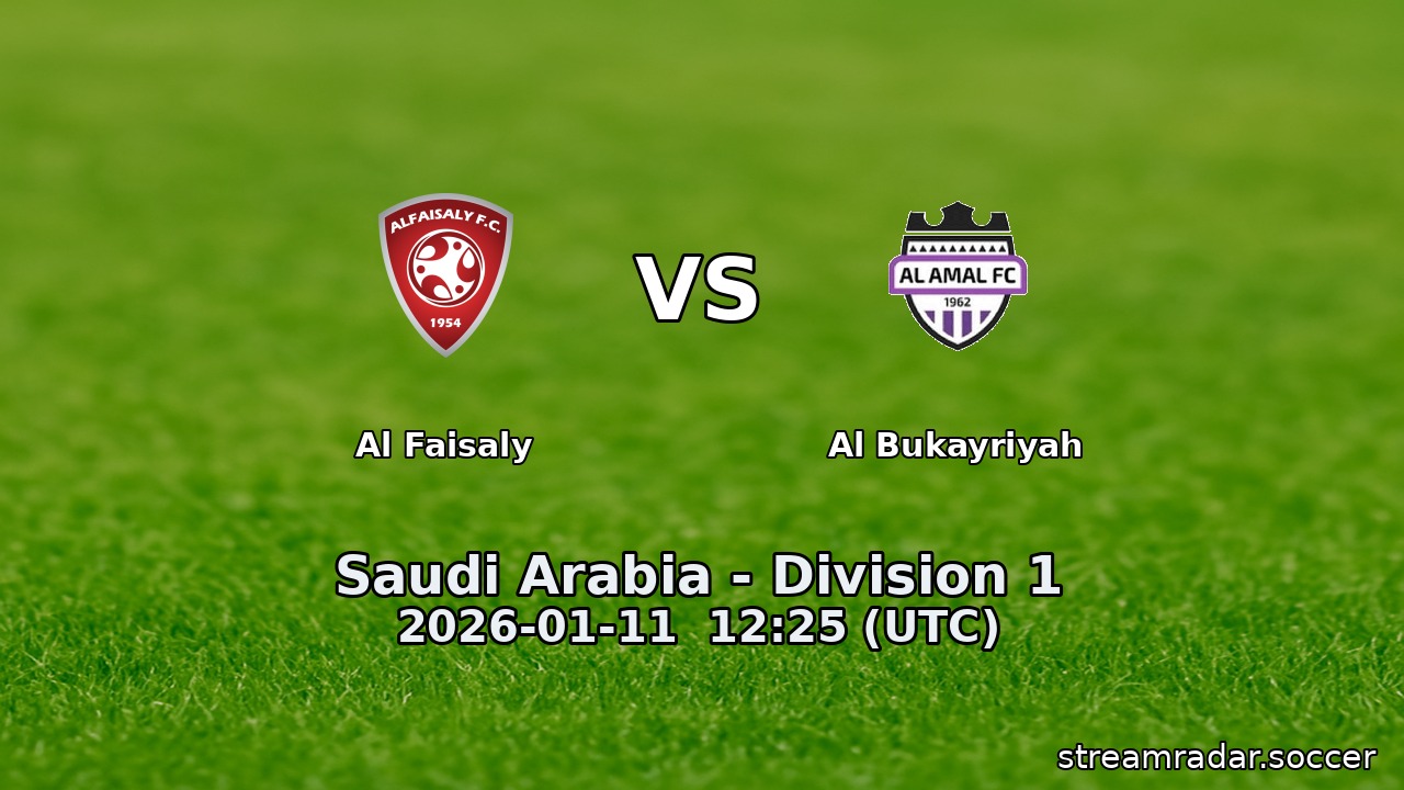 Al Faisaly vs Al Bukayriyah