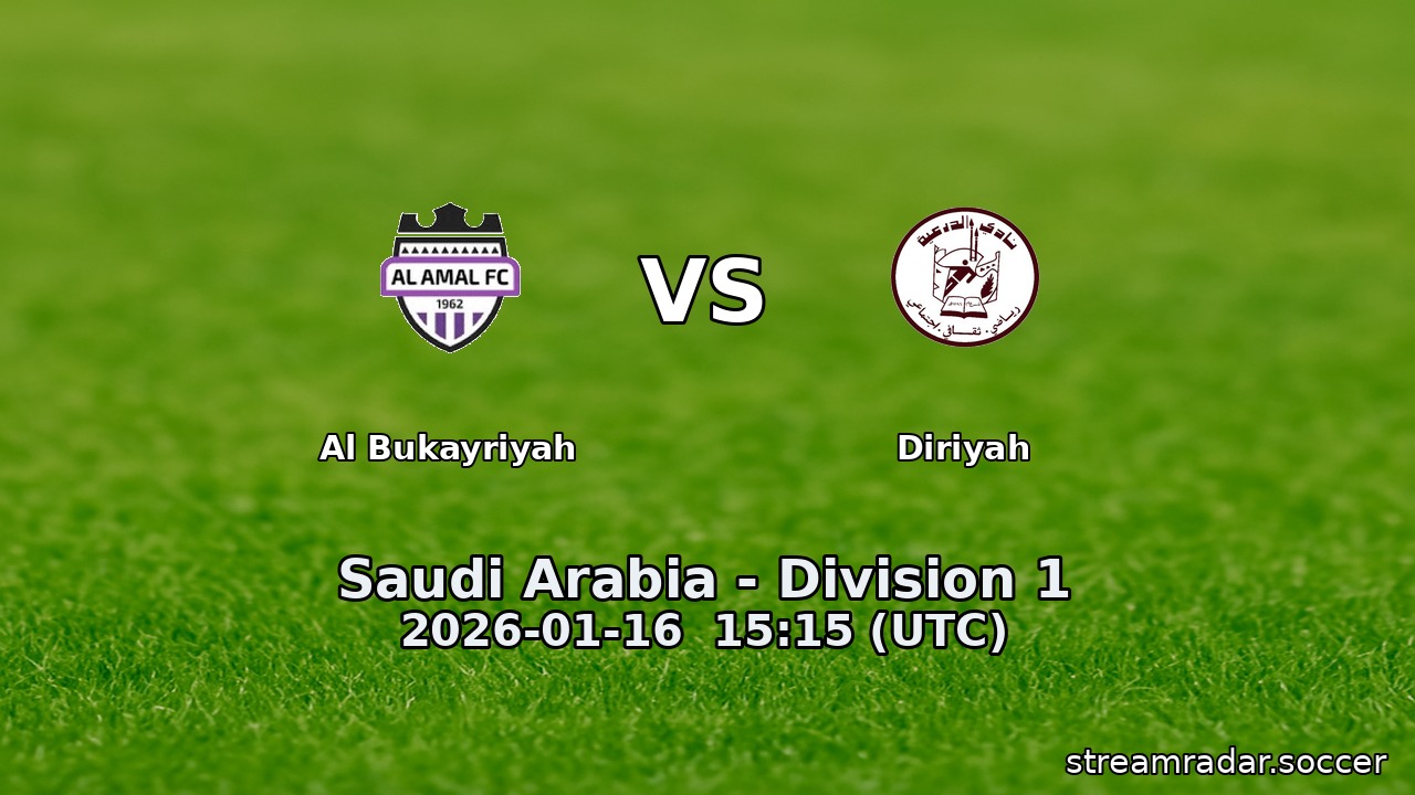 Al Bukayriyah vs Diriyah
