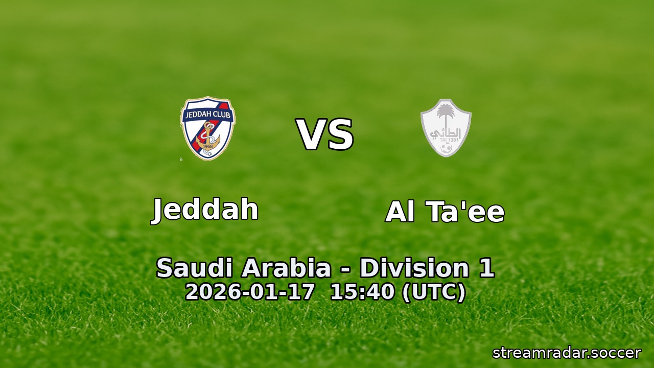 Jeddah vs Al Ta'ee
