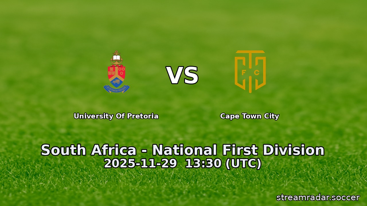 University Of Pretoria vs Cape Town City