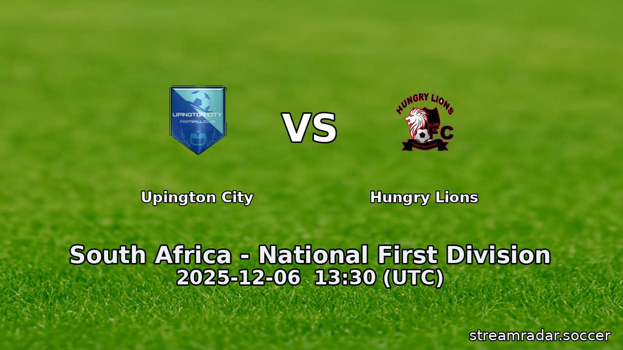 Upington City vs Hungry Lions