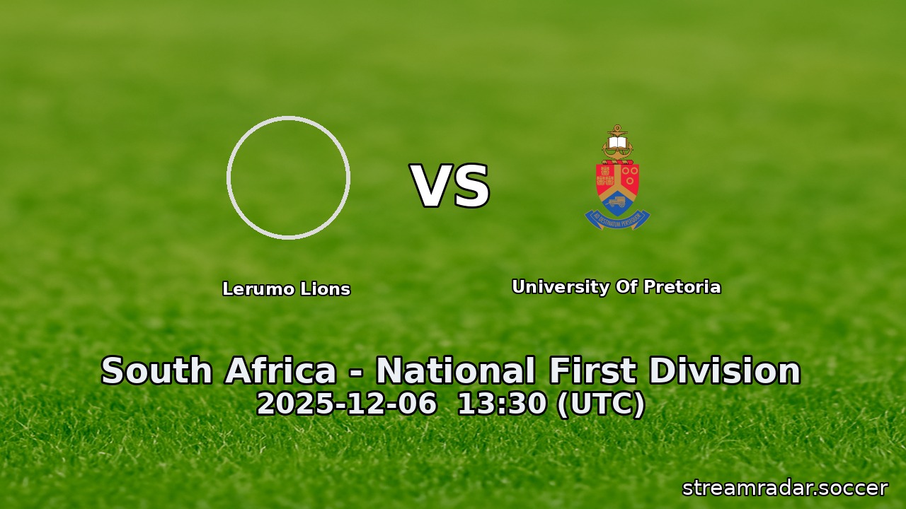 Lerumo Lions vs University Of Pretoria