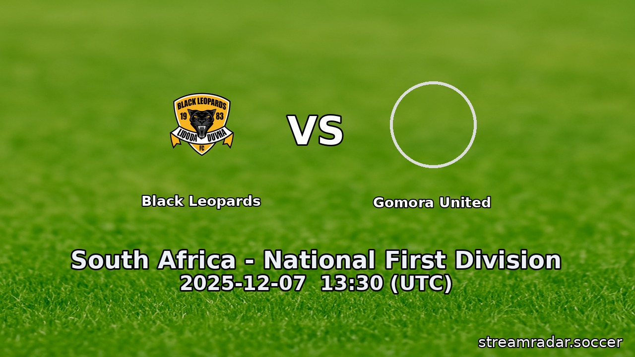 Black Leopards vs Gomora United
