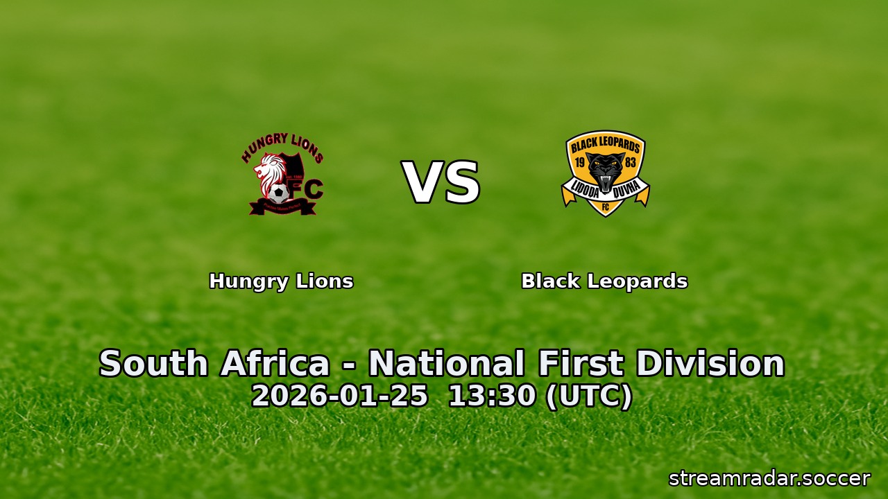 Hungry Lions vs Black Leopards