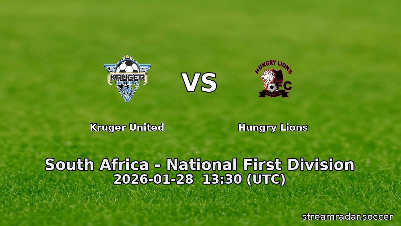 Kruger United vs Hungry Lions
