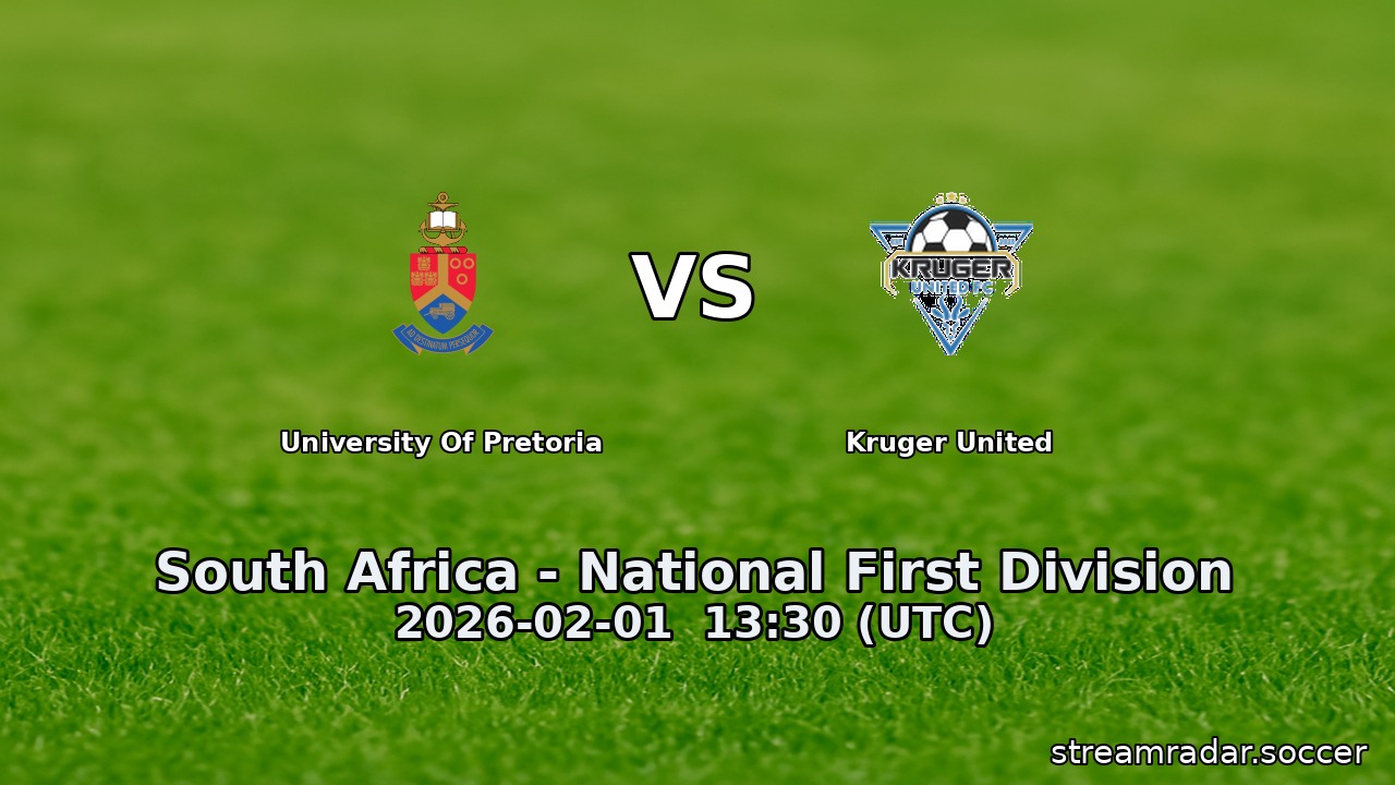 University Of Pretoria vs Kruger United