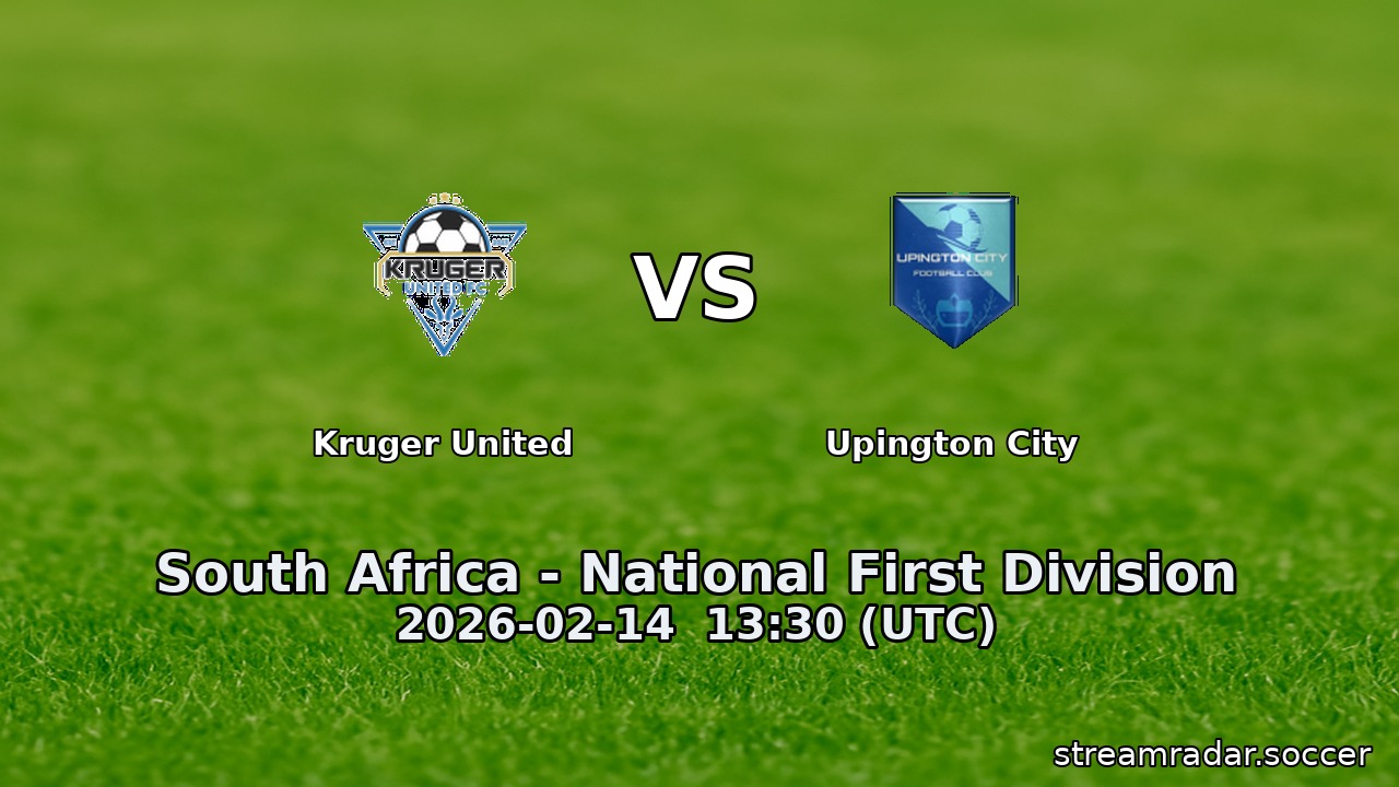 Kruger United vs Upington City