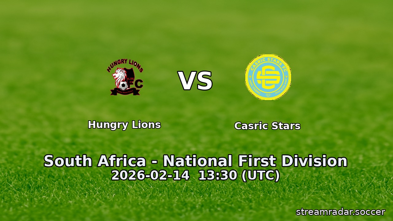 Hungry Lions vs Casric Stars