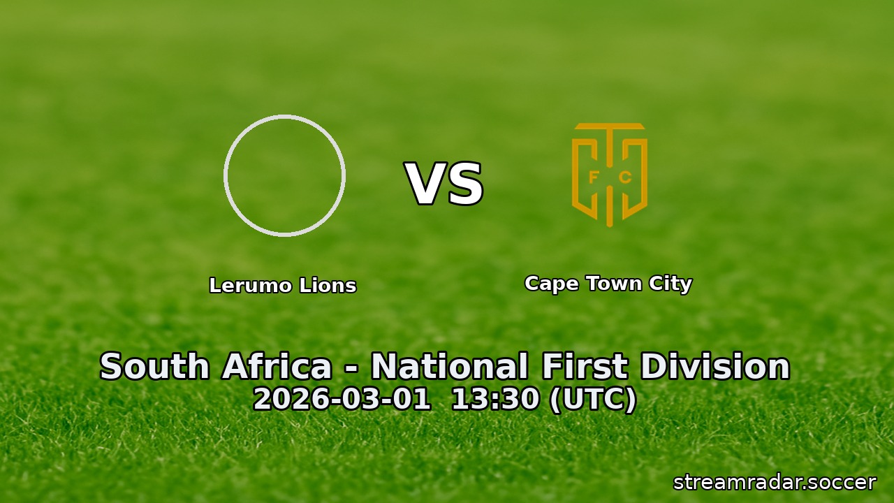 Lerumo Lions vs Cape Town City