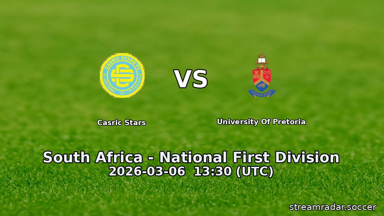 Casric Stars vs University Of Pretoria
