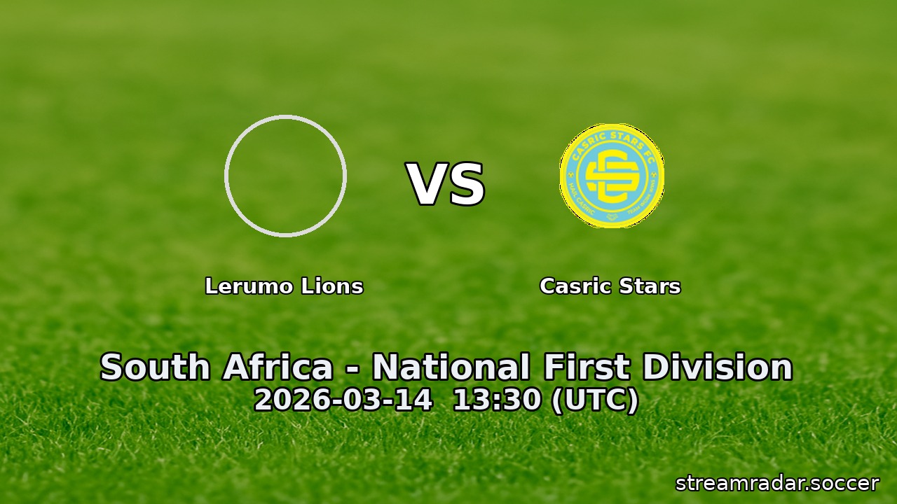 Lerumo Lions vs Casric Stars