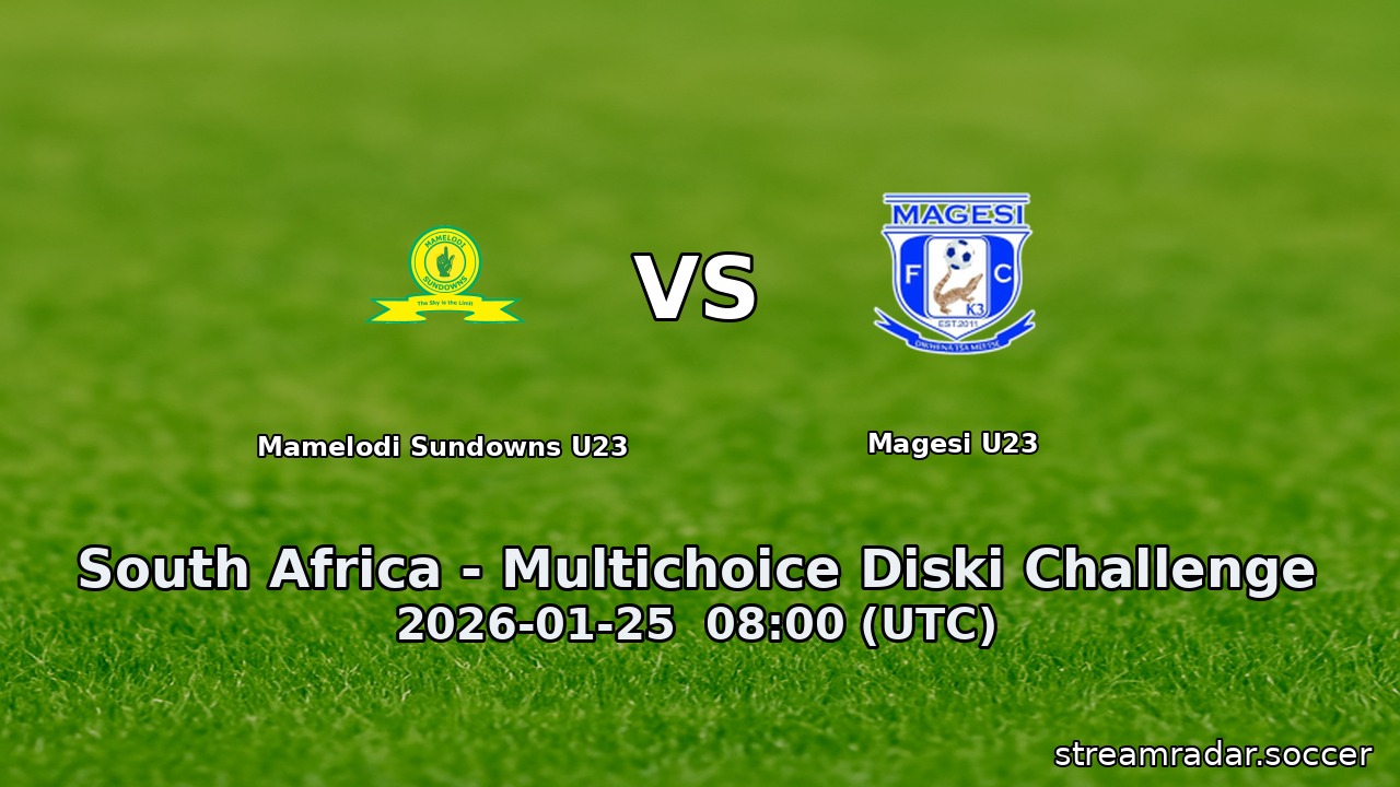Mamelodi Sundowns U23 vs Magesi U23