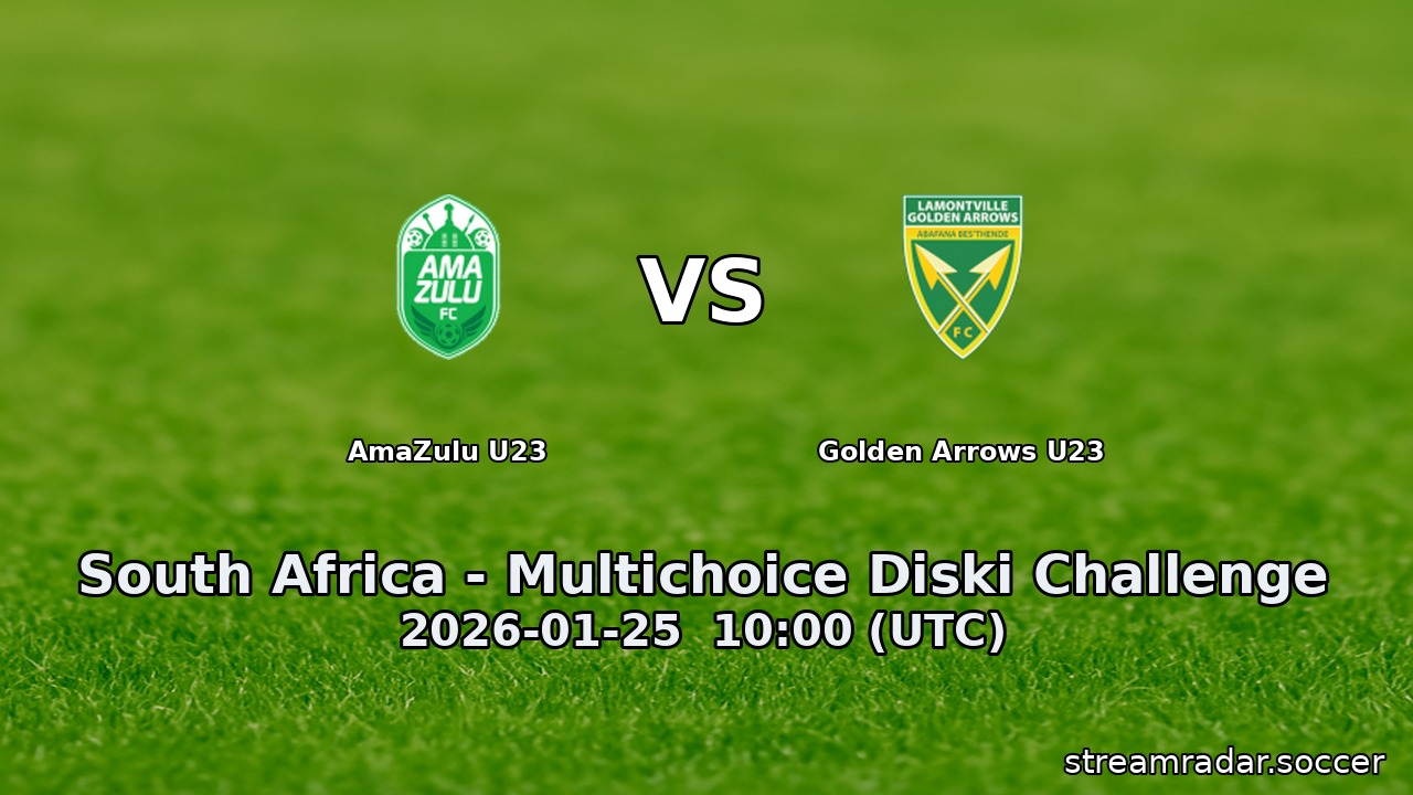 AmaZulu U23 vs Golden Arrows U23