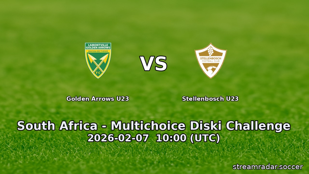 Golden Arrows U23 vs Stellenbosch U23