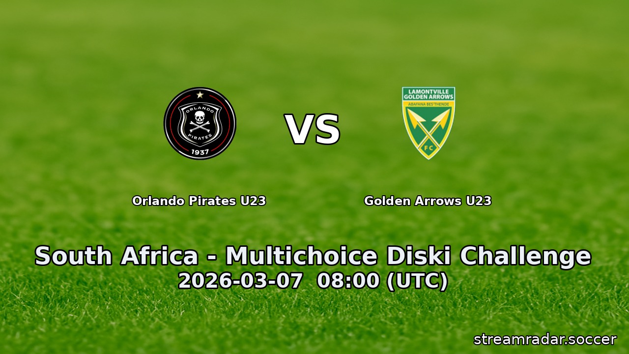 Orlando Pirates U23 vs Golden Arrows U23