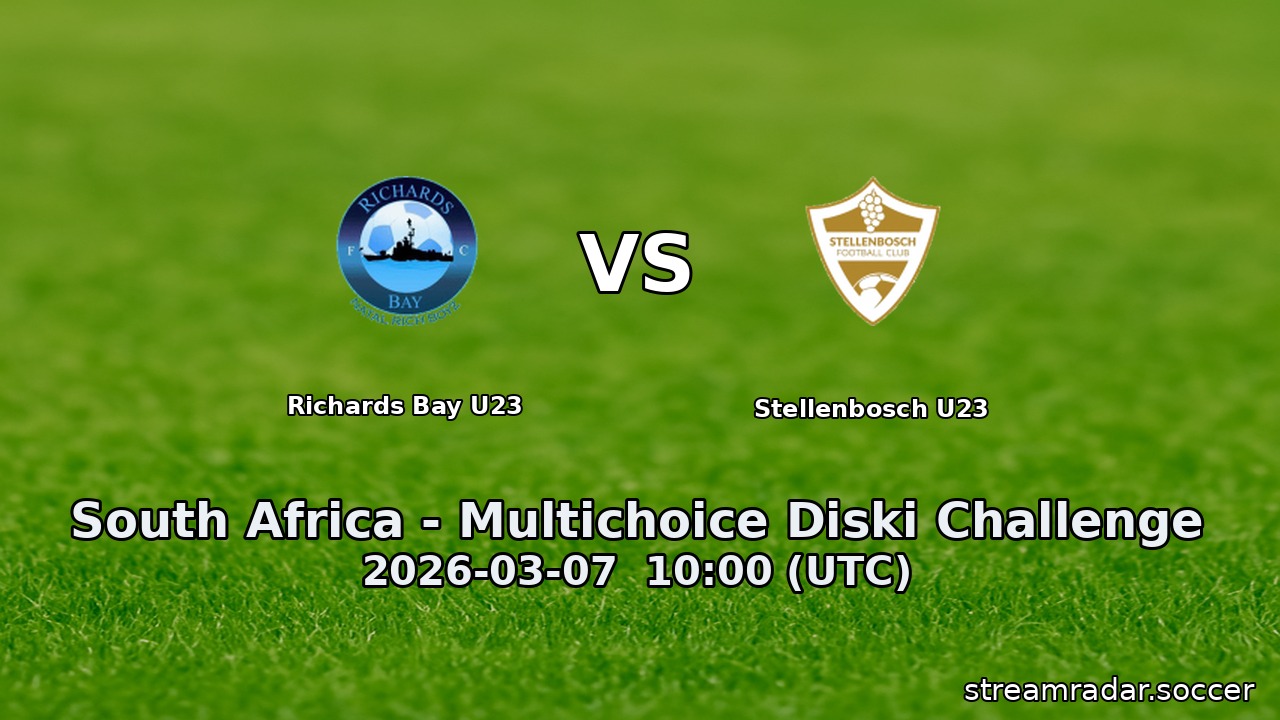 Richards Bay U23 vs Stellenbosch U23