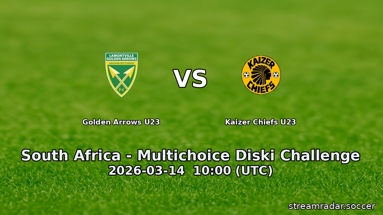 Golden Arrows U23 vs Kaizer Chiefs U23