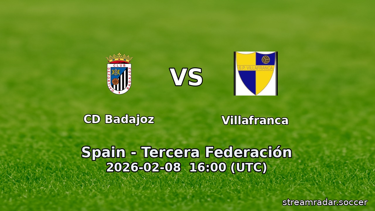 CD Badajoz vs Villafranca