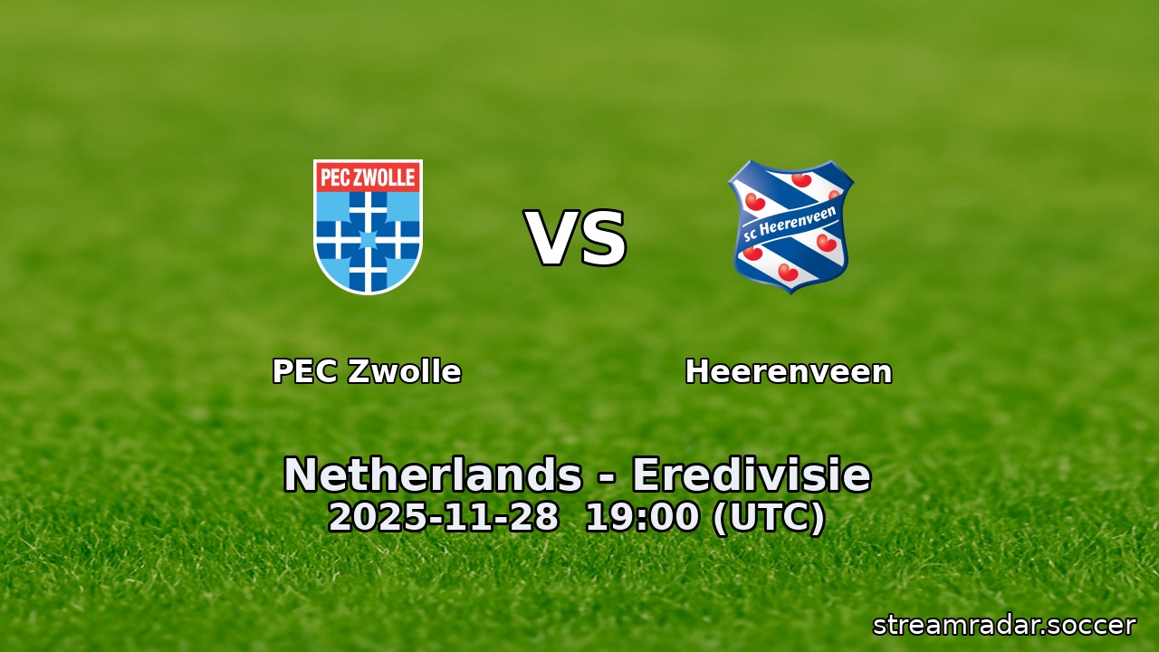 PEC Zwolle vs Heerenveen