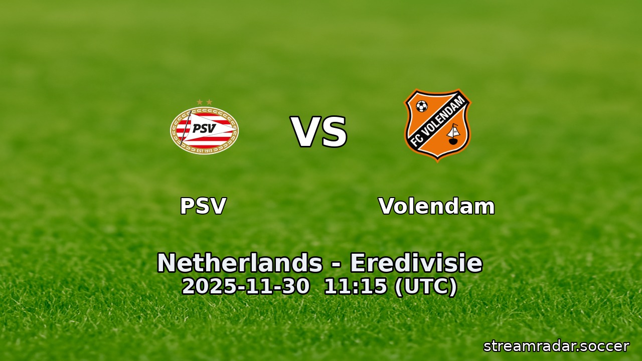 PSV vs Volendam