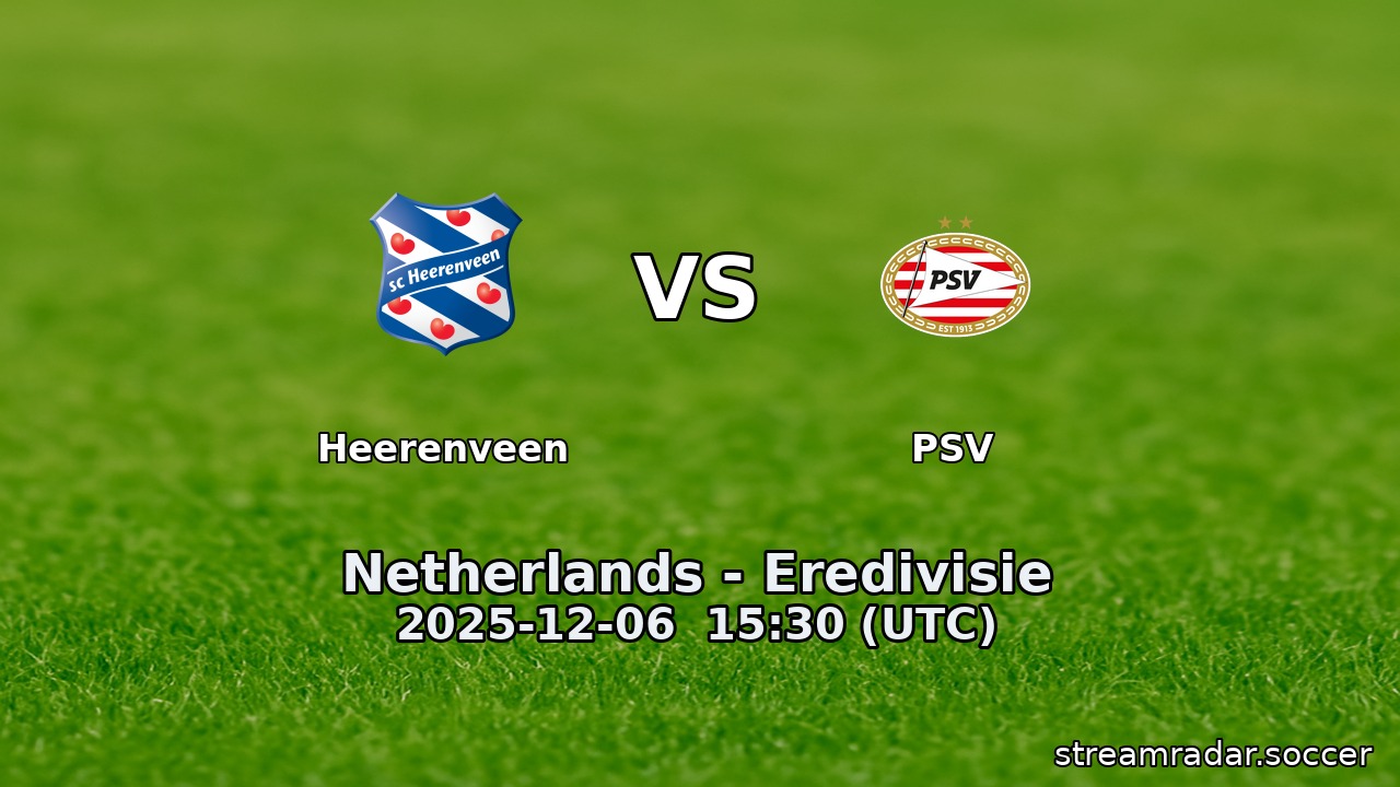 Heerenveen vs PSV