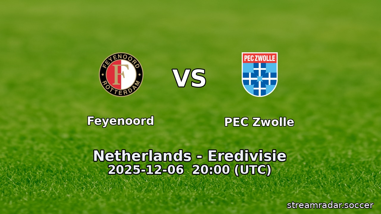 Feyenoord vs PEC Zwolle