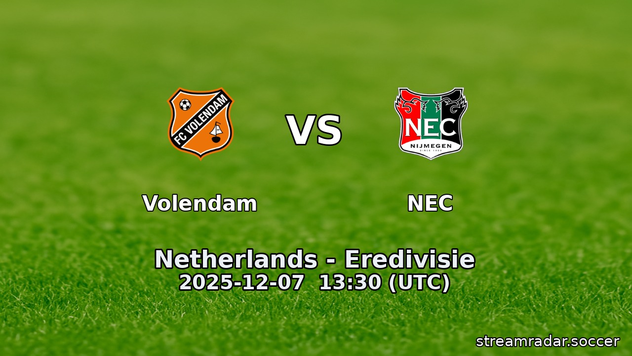 Volendam vs NEC