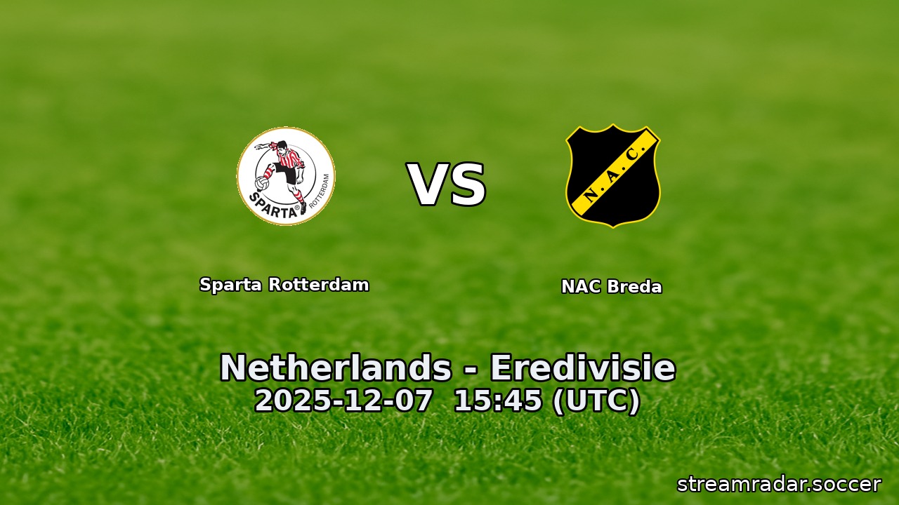 Sparta Rotterdam vs NAC Breda