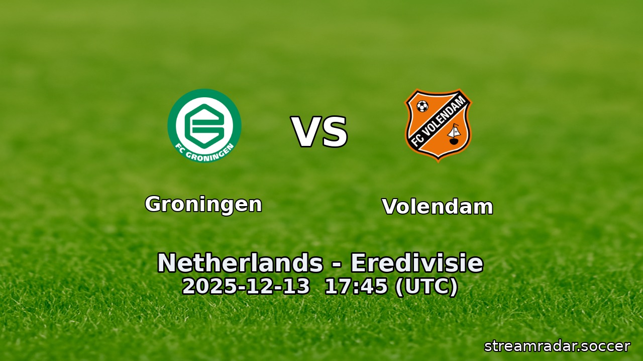 Groningen vs Volendam