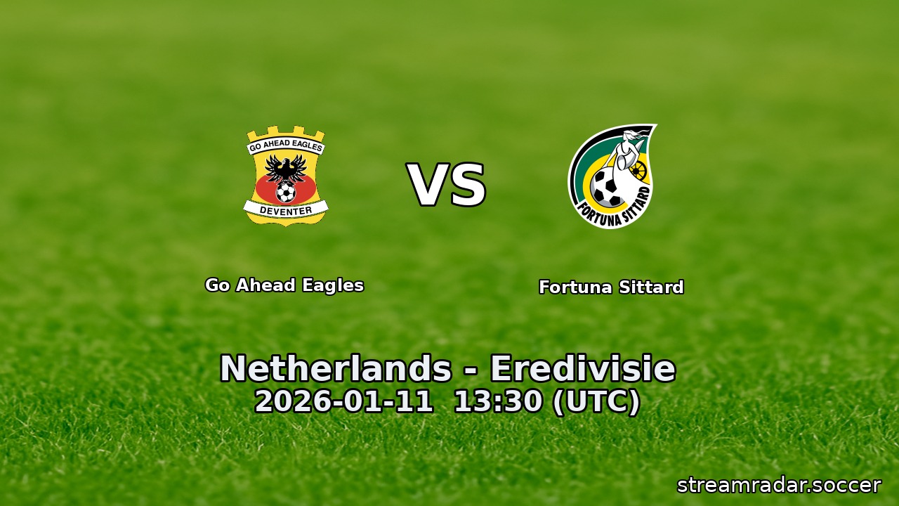 Go Ahead Eagles vs Fortuna Sittard