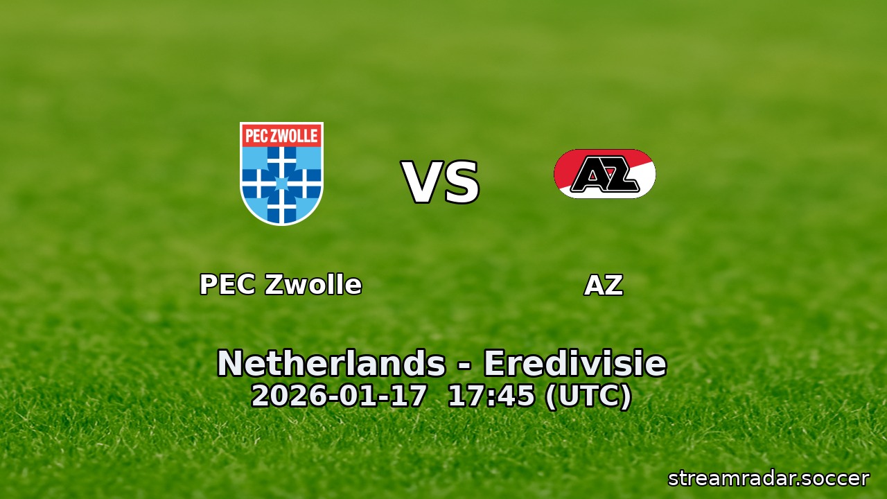 PEC Zwolle vs AZ