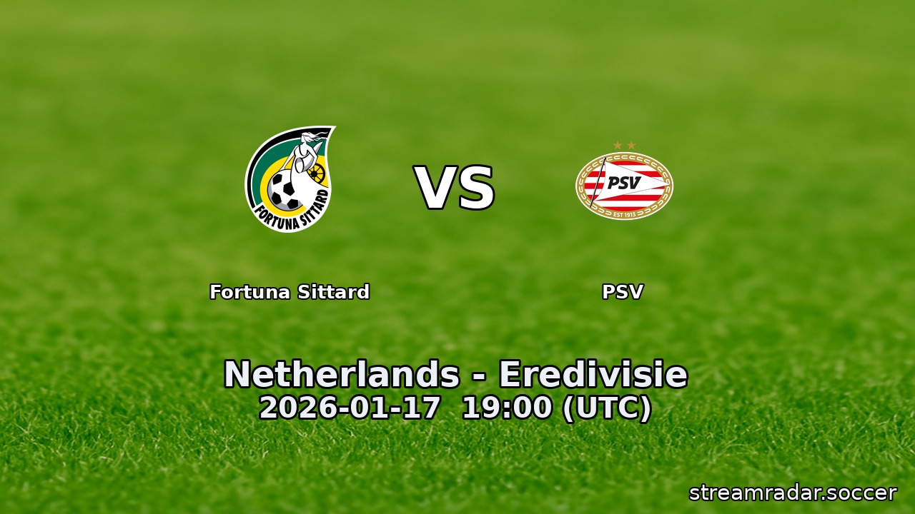 Fortuna Sittard vs PSV