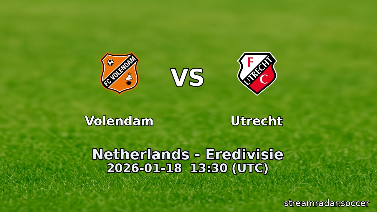 Volendam vs Utrecht
