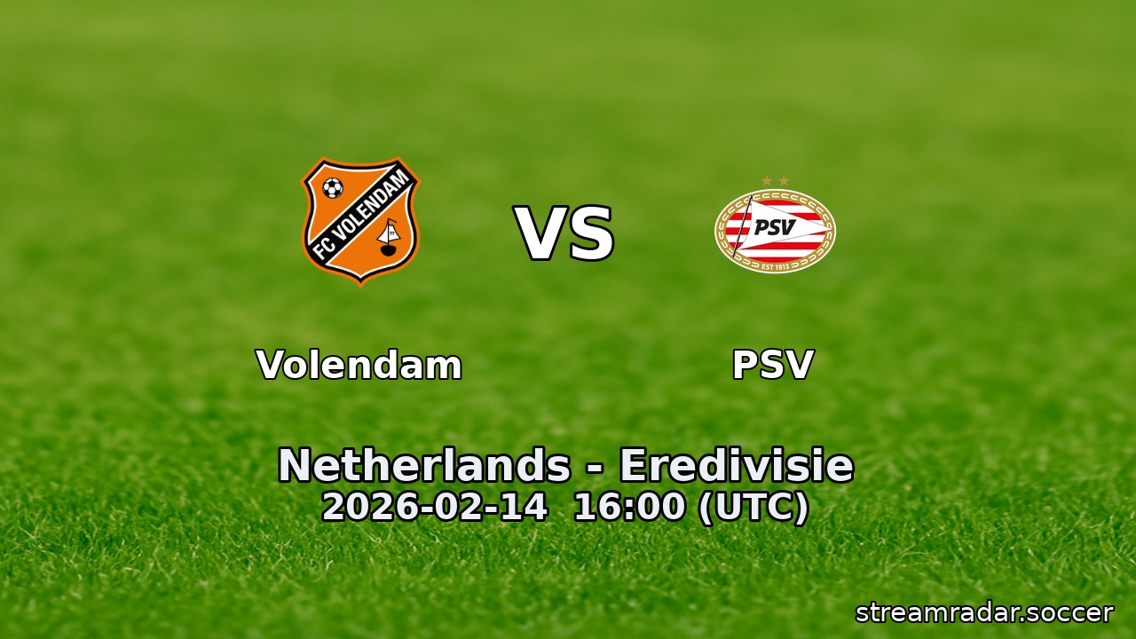 Volendam vs PSV