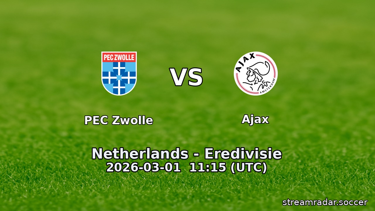 PEC Zwolle vs Ajax