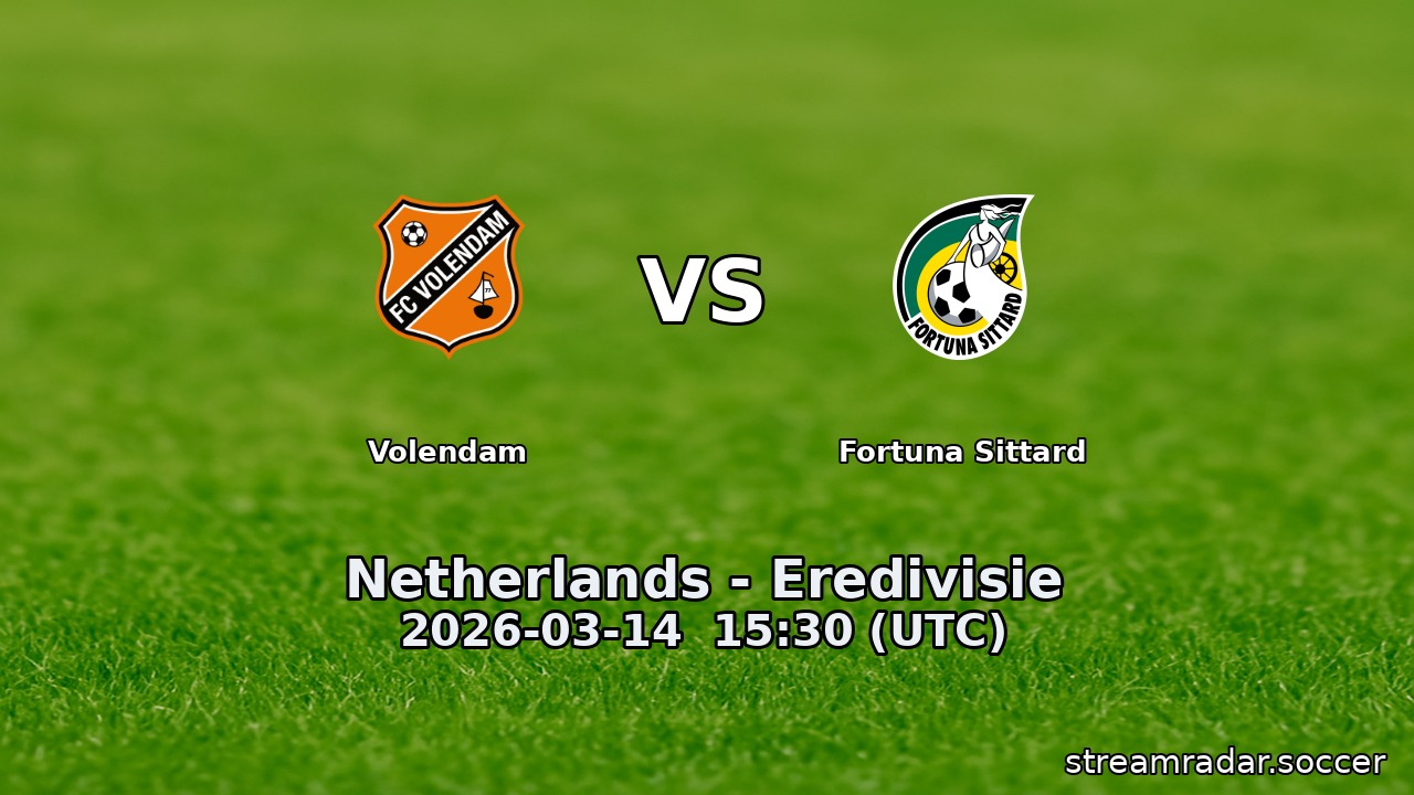 Volendam vs Fortuna Sittard