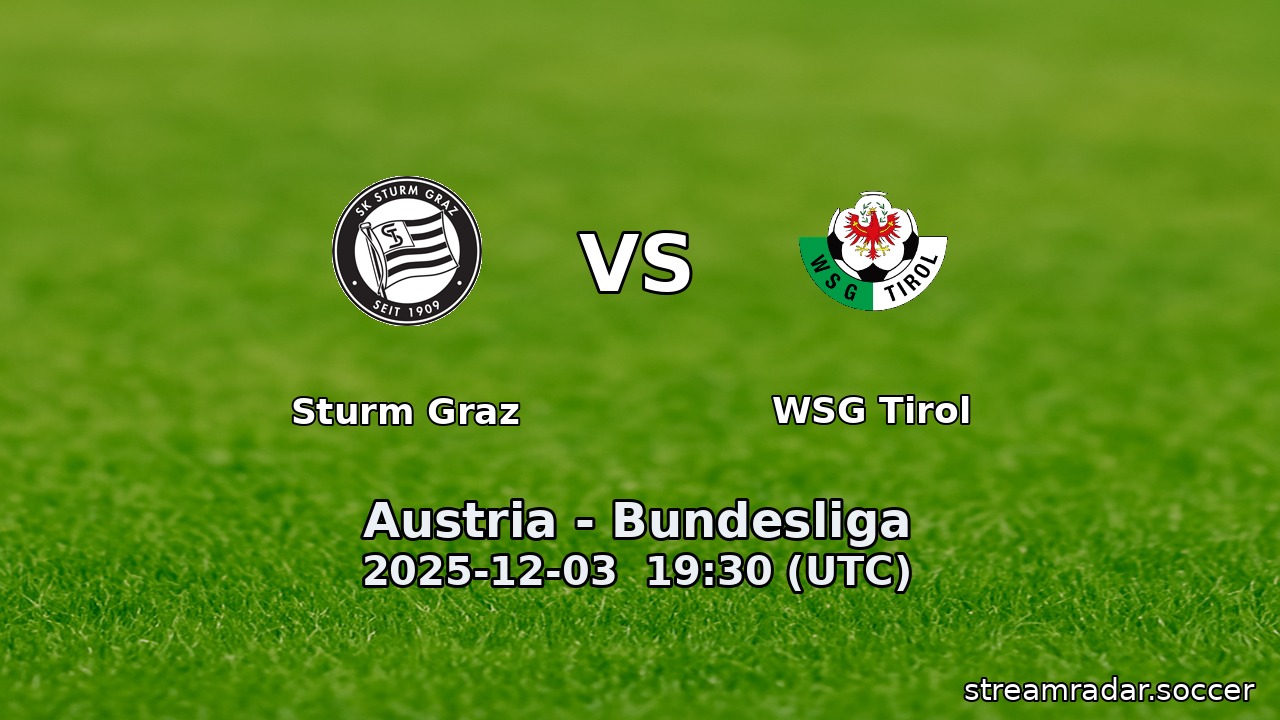 Sturm Graz vs WSG Tirol