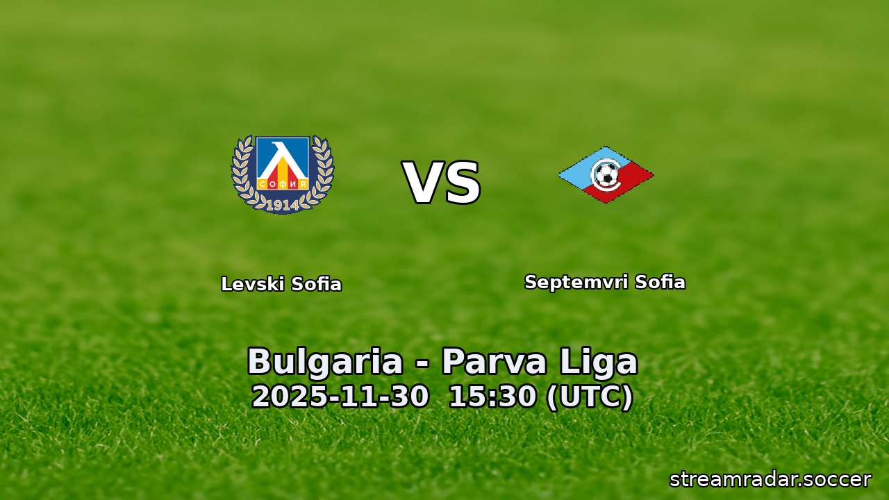Levski Sofia vs Septemvri Sofia