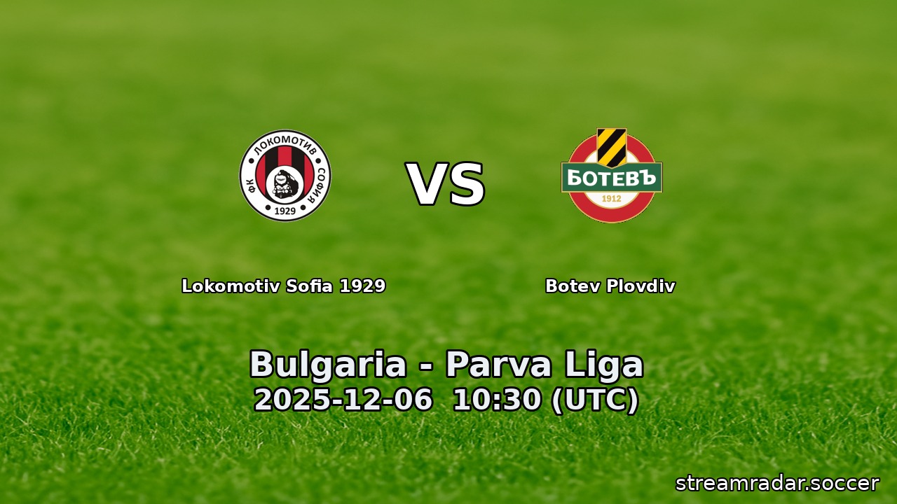 Lokomotiv Sofia 1929 vs Botev Plovdiv