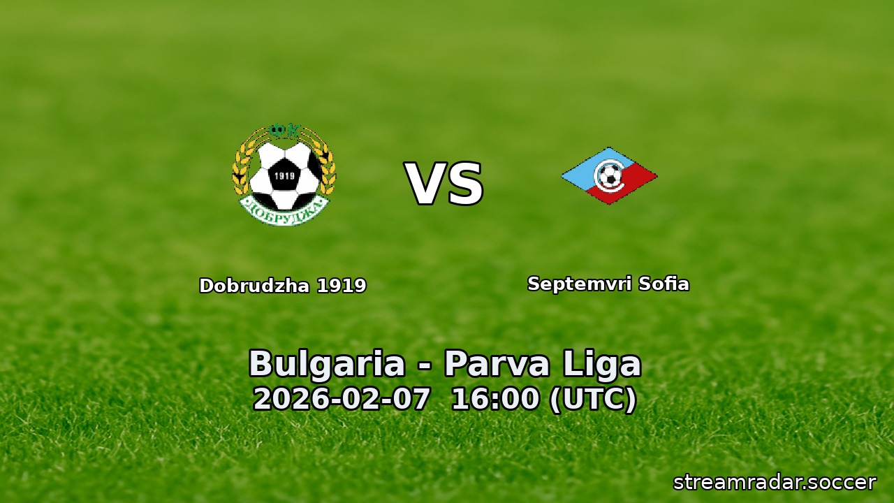 Dobrudzha 1919 vs Septemvri Sofia