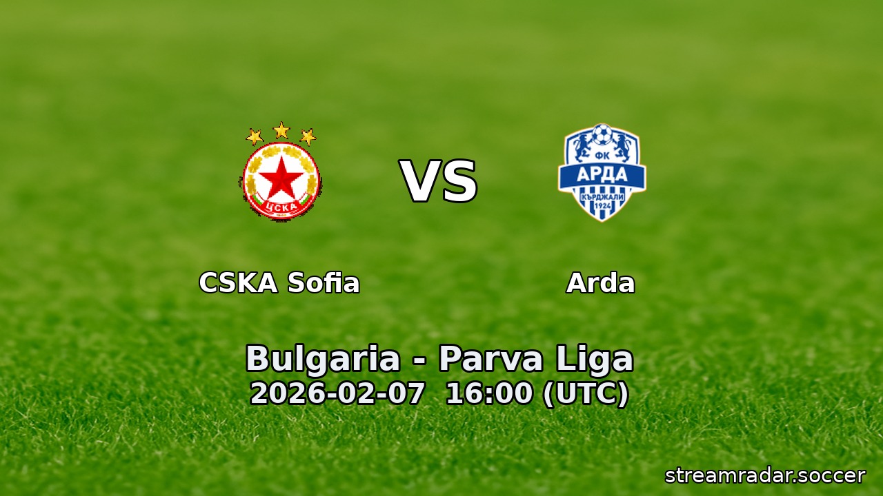 CSKA Sofia vs Arda