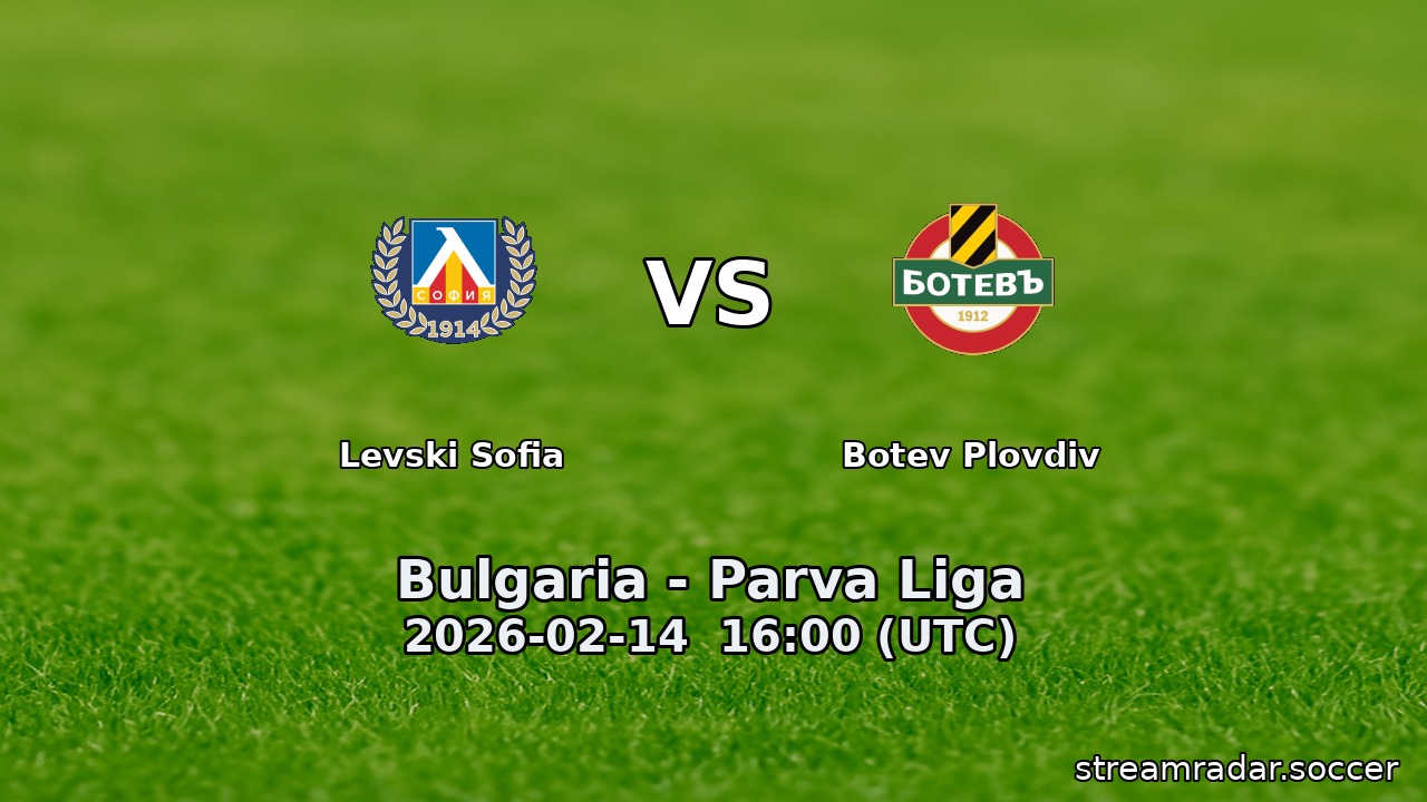 Levski Sofia vs Botev Plovdiv