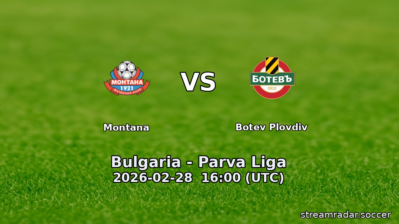 Montana vs Botev Plovdiv